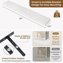 fuqing Floating Shelves for Wall, Bathroom Shelf Wall Mounted for Storage, Shelves with Invisible Bracket for Bedroom, Kitchen, Living Room, Farmhouse Small Book Shelf, 55 Inch Set of 2, White by CozyNest Decor