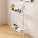 Acrylic Console Table, 2 Tier Acrylic Narrow Console Tables for Entryway,CHICUN, Square Legs, Skinny Console Table for Foyer, Sofa, Living Room,Clear by CozyNest Decor