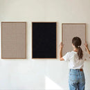 Tinonedraw Mid Century Modern Framed Canvas Wall Art Set of 3, Neutral Abstract Art Prints, Black and Brown Geometric Minimalist Wall Decor for Living Room Bedroom Office Dining Room 16"x24"x3 by CozyNest Decor