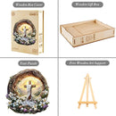 KAAYEE Wooden Puzzles for Adults, 3D Vision Effect Holy Light Cross Wooden Jigsaw Puzzle Unique Shape Wood Puzzle Adult, 3D Effect Flat Puzzle Birthday Family Game (S-8.5 * 8.4 in-100pcs) by TinyTreasures Baby Boutique