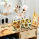 Sunflower 2PC Airtight Transparent Plastic Storage Jar, Food Storage Container Glass, Can Store Candy, Salt, Coffee Beans, With lid, Easy To Use by CozyNest Decor