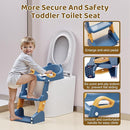 Potty Training Seat, 3-in-1 Toddler Toilet Seat with Step Stool Ladder, Splash Guard Anti-Slip Pad, Foldable Potty Chair with Soft Cushion for Toddler Kids Boys Girls by TinyTreasures Baby Boutique