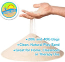 Classic Sand and Play Sand for Sandbox, Table, Therapy, and Outdoor Use, 40 lb. Bag, Natural, Non-Toxic, Wet Castle Building for Creativity and Stimulates Sensory Skills by GreenHaven Gardens