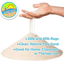 Classic Sand and Play Sand for Sandbox, Table, Therapy, and Outdoor Use, 20 lb. Bag, Natural, Non-Toxic, Wet Castle Building for Creativity and Stimulates Sensory Skills by GreenHaven Gardens