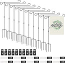 Sadnyy 10 Pack Garden Flag Stand for 13.5" Width 12 x 18 Inches Yard Flag Pole Holder Metal Powder Coated Weather Proof Holder with Anti Wind Clip for Farmhouse Outdoor Yard Lawn Decoration by GreenHaven Gardens