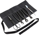 Wazakura Made in Japan 5PCS Bonsai Tool Kit with Roll Bag: Yasugi Steel Twig Bonsai Scissors, Concave Branch Cutter, Knob Cutter, Wire Cutter, Tweezers - 5 Tools Twig Schissor Set with Case… by GreenHaven Gardens