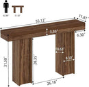 55Inch Farmhouse Console Table,Wooden Rectangular Sofa Table Behind The Couch,Entryway Console Table with Storage for Living Room, Hallway,Entrance (Light Brown) by CozyNest Decor