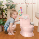 2-in-1 Toddler Potty Training Toilet - Larger Potty Chair & Detachable Training Seat for Boys & Girls Ages 1-3 with Flushing Sound, Wipes Storage, Toilet Paper Holder by TinyTreasures Baby Boutique