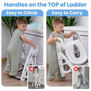 Primlect Potty Training Seat, 2-in-1 Toddler Toilet Seat with Step Stool, Ultra-Stable Potty Chair Attachment, Adjustable Seat and Step Ladder, Non-Slip Design, Splash Guard for Boys and Girls(Grey) by TinyTreasures Baby Boutique
