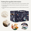 Storage Basket Bin Space Galaxy Constellation Organizer Basket Collapsible Shelf Basket Cube with handle for Nursery Bedroom Bathroom, one sizex1 by TinyTreasures Baby Boutique