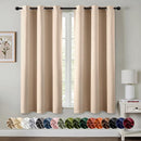 MIULEE Beige Blackout Curtains for Bedroom Living Room 63 Inches Long 2 Panels, Thermal Insulated Room Darkening Drapes Solid Grommet Top Noise Reduction Light Blocking Window Treatments 40x63 Inch by TinyTreasures Baby Boutique