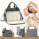 Crossbody Small Diaper Bag, Cute Mini Baby Diaper Tote Bags with Insulated Pockets for Traveling Outdoor Parent,Gray by TinyTreasures Baby Boutique