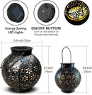 2 Pack Outdoor Solar Lantern Lights, Waterproof Tabletop LED Moroccan Lanterns, Hanging Metal Decorative Garden Lights for Patio, Lawn, Porch, Backyard by CozyNest Decor