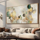 YJYart Circle Canvas Wall Decor Green and Gold Wall Art Posters Abstract Wall Decorations 36"x70" Home Decor for Bedroom Living Room by CozyNest Decor