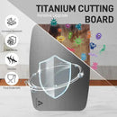 100% Pure Titanium Cutting Board, Non-Toxic Chopping Board For Kitchen, Rubber Mat, Double-Sided Pure Titanium Cutting Board for Kitchen (14"x10"). by CozyNest Decor
