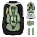 Infant Car Seat Head Support with Extra Shoulder Covers Set, Thickened Carseat Cushion for Baby, Breathable Newborn Carseat Insert for Stroller Swing by TinyTreasures Baby Boutique