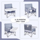 Portable Booster Seat, Toddler Baby Seat with Tray for Dining Table Compact Floor Chair for Camping Lawn Beach Babies Travel 6-36 Months by TinyTreasures Baby Boutique