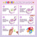 Hetbls Fabric Flower Bouquets Toys, Arts and Crafts Kits for Kids Age 3-12, Educational Gifts for 3 4 5 6 7 8 9 10 11 12 Year Old Toddler Girls, Great for B-Day Birthdays Activities Holidays Parties by TinyTreasures Baby Boutique