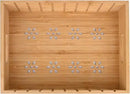 Natural Bamboo Storage Tray with 5 Custom Dividers, Deep Drawer Organizer for Kitchen, Small Cabinets, Home Office & Living Room by CozyNest Decor