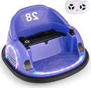 GLACER 12V Bumper Car, Electric Kids Bumper Car w/Parental Remote, 3-Speed, 360°Spin, Music, LED Light, Battery Ride on Bumper Car w/Dual Joysticks, Baby Bumper Car for Toddlers 18 Months+ (Purple) by TinyTreasures Baby Boutique