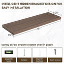 36 Inch Floating Shelves, 36"x9.25"x1.5" Inch Deep Floating Shelves for Wall, Wooden Shelves for Bathroom, Bedroom, Living Room, Walnut by CozyNest Decor
