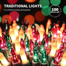 100LIGHTS Orange Purple and Green Extra-Bright with End Connectors Halloween Decorative Lights 5.98m UL Certified Mini String Light Set Waterproof for Halloween Home Garden Tree Party Patio by CozyNest Decor