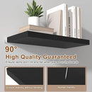 12 Inch Deep Floating Shelves for Wall 1 Pack Floating Shelves Large Storage Space Wall Mount Shelf for Living Room Kitchen Bathroom 36" W x 12" D x 1.2" H Black by CozyNest Decor