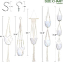 IGaiety Macrame Plant Hanger 5 Pcs Indoor Outdoor Hanging Plant Holders Handmade Plant Hangers Cotton Rope Planters with 5 Pcs Ceiling and S Hooks for Small Plants Pots Boho Home Decor by GreenHaven Gardens