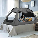 SUNYRISY Bed Tent Twin Size Bed Canopy, Indoor Tent for Adult and Kids, 3 Doors Breathable Dream Tent, 80% Blackout Private Space Sleeping Tents by CozyNest Decor
