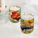 Sunflower Rooster 2PC Airtight Transparent Plastic Storage Jar, Food Storage Container Glass, Can Store Candy, Salt, Coffee Beans, With lid, Easy To Use by CozyNest Decor