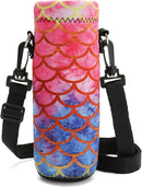 RICHEN Neoprene Water Bottle Carrier Bag with Adjustable Shoulder Strap,Insulated Water Bottle Cover for Stainless Steel/Glass/Plastic Bottles by TinyTreasures Baby Boutique