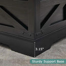 Black Coffee Table with Storage, Cocktail Table with Hinged Lift Top, Farmhouse Square Wood Center Table with Large Hidden Storage Compartment for Living Room, Square Coffee Table, Metal Edges Decor by CozyNest Decor