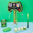 WERNNSAI Foldable Video Game Piñata - Pull String Gaming Birthday Party Supplies Extendable Piñata with Blindfold Bat and Tassels Game On Birthday Party Decoration Folding Piñatas for Classroom Game by TinyTreasures Baby Boutique