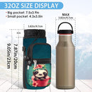 25/32/40/64oz Water Bottle Bag Holder Carrier-Insulated Crossbody Sling Case Sleeve with Strap & Pockets for Men Women Gym Cycling Travel Walking Hiking Camping by TinyTreasures Baby Boutique