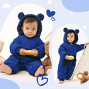 JiAmy Baby Snowsuit Newborn Winter Clothes Coat Romper Windproof Fleece Hat Zipper Baby Bear Outfit by TinyTreasures Baby Boutique