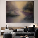 SIGNWIN 60"x72" Extra Large Framed Wall Art Golden Light River Path Dreamy Impressionist Landscape Illustration for Home Living Room Bedroom Decor (Frame Assembly Required) by CozyNest Decor