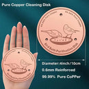 4-Pack 99.99% Pure Copper Bird Bath Purification Disk,Copper Disc with Stable Triple-Point Support,Fits All Outdoor Bird Baths(Round) by GreenHaven Gardens