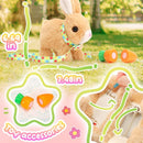 Tagitary Plush Toys Bunny Electronic Toy with Sounds,Wiggling Ears,Hopping,Twitching Mouth and Nose, Interactive Rabbit Toy for Kids with Leash,Easter Birthday Gift for Toddlers Kids by TinyTreasures Baby Boutique