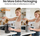 Veken Coffee Canister, 39OZ Large, Airtight Stainless Steel Food Storage Container for 2.2lbs Coffee Beans, Ground, Sugar, Tea, Flour, Rice, Cereal, Cookies Jars, Bar Accessories & Gifts, Black by CozyNest Decor