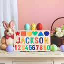 Personalized Name Puzzle for Kids, Personalized Baby Gifts Name Puzzles for Toddlers 1-3, 1st Birthday for Girls & Boys Wooden Alphabet & Shape Puzzle Montessor Toys for Kids by TinyTreasures Baby Boutique