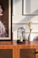 PHOSPHOR Rustic Farmhouse Decor Lantern Set of 2 Modern Farmhouse Decorative Indoor for Kitchen Fireplace Centerpiece Table Dinning Living Room by CozyNest Decor