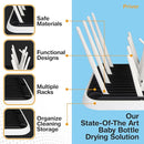 Priver - Baby Bottle Drying Rack with Tray - Space-Saving Drying Rack for Baby Bottles, Cups, Pump Parts - High Capacity Bottle Dryer - Travel Essentials - Newborn Essentials Must-Haves, White by TinyTreasures Baby Boutique