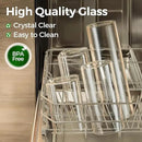 ComSaf 0.7 Qt Glass Food Storage Jars Set of 9, Clear Glass Storage Containers with Lids, Pantry Organization Jar, Spice, Blooming Tea, Oat, Coffee and Sugar Container, Small Canister Set for Kitchen by CozyNest Decor