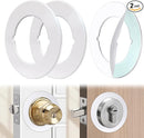 2 Pcs Upgraded Door Knob Plates with Double-Sided Tape –Thick Stainless Steel Scar Plates for Deadbolts & Knobs, Durable Door Lock Hole Covers for Fixing Loose Knobs and Damaged Areas(White) by TinyTreasures Baby Boutique