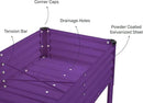 Galvanized Raised Garden Beds Outdoor with Legs // 48×24×31in Elevated Planter Box for Vegetables, Flowers (Purple) // Large Metal Garden Bed for Backyard Patio Gardening by GreenHaven Gardens
