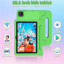 Tablet for Kids, 10.1 inch IPS HD Touchscreen Android 14 64 GB Storage, 8GB RAM, Octa Core Kids Tablet, Parental Controls, 12-hr Battery, WiFi, GPS - Green by TinyTreasures Baby Boutique