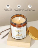 AOOVOO Vanilla Cream Candles - 9 oz Scented Candles, Aromatherapy Candle, Soy Candle for Home Scented by CozyNest Decor