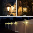 Solar Lantern Outdoor Lights, Hanging Waterproof Lantern Lights with Wall Mount Kit for Garden Porch Fence 2 Pack by CozyNest Decor