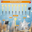 Christmas Decorations Solar Lights Outdoor: 8 Pack 64 LED Solar Christmas Lights Outdoor Waterproof, 8 Warm White Lighting Modes Christmas Pathway Lights Xmas Decor for Outside Yard Garden Backyard by GreenHaven Gardens