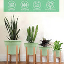 16 inch Plastic-Flower-Pot-for-Indoor-Plants, 4 Pack Large Outdoor Planter Pot with Drainage Holes & Saucers, Resin Decorative Garden Pots Planters by CozyNest Decor